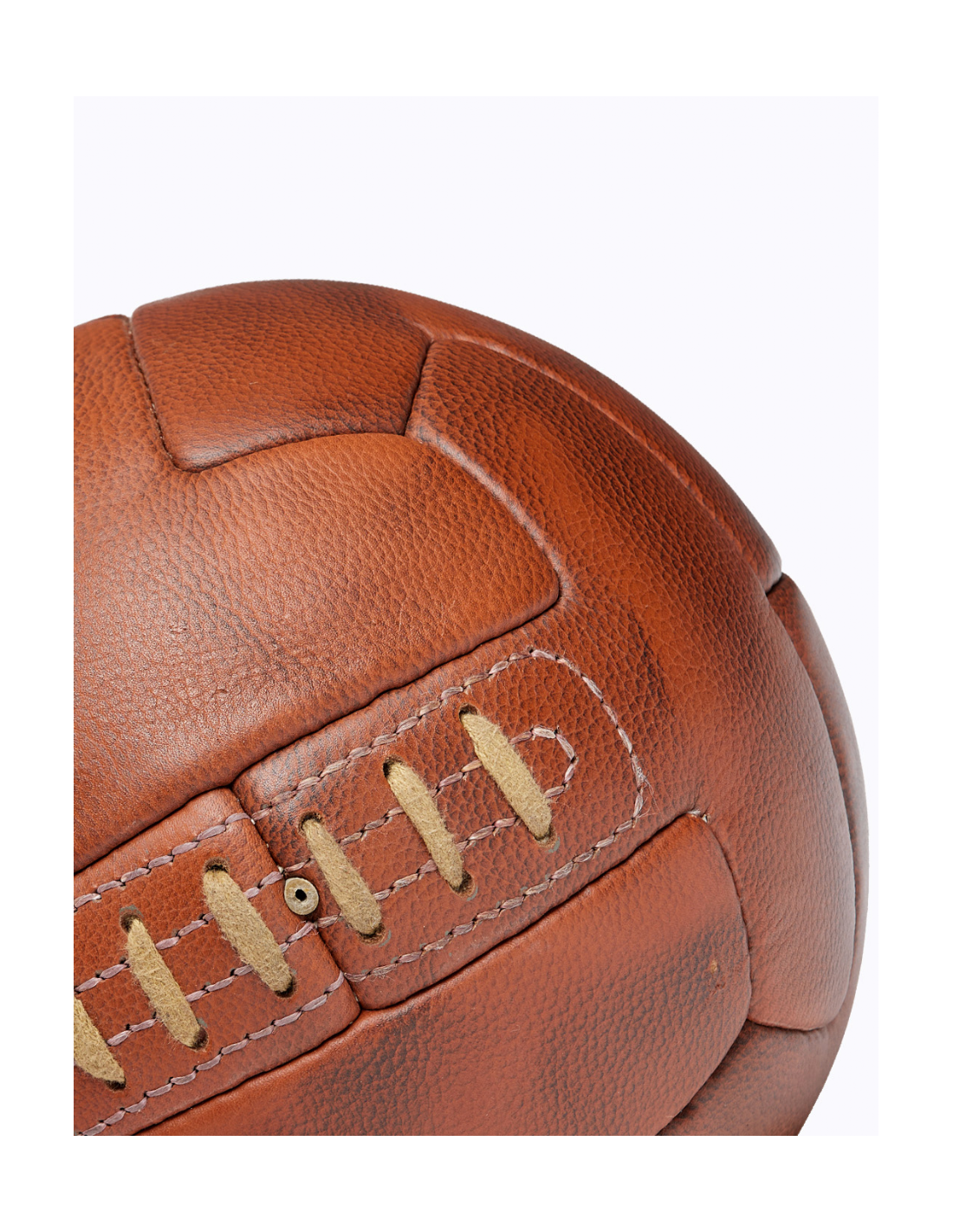 Ballon Football old school cuir véritable