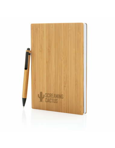 Set carnet de notes A5 et stylo bambou