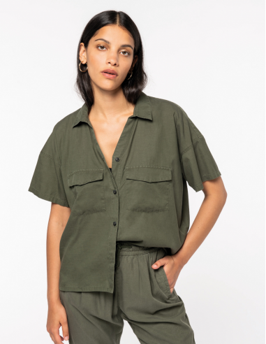 Chemise oversize en lyocell Femme