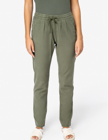 Pantalon délavé en lyocell Femme