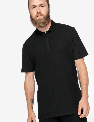 Polo maille gaufrée Homme