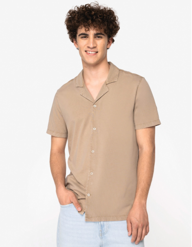 Chemise délavée manches courtes Homme